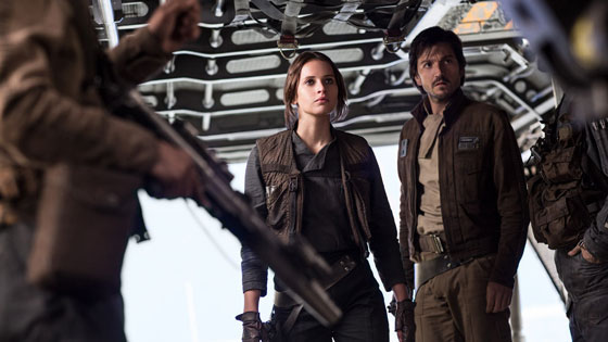 Rogue One: A Star Wars Story (2016) - Felicity Jones and Diego Luna